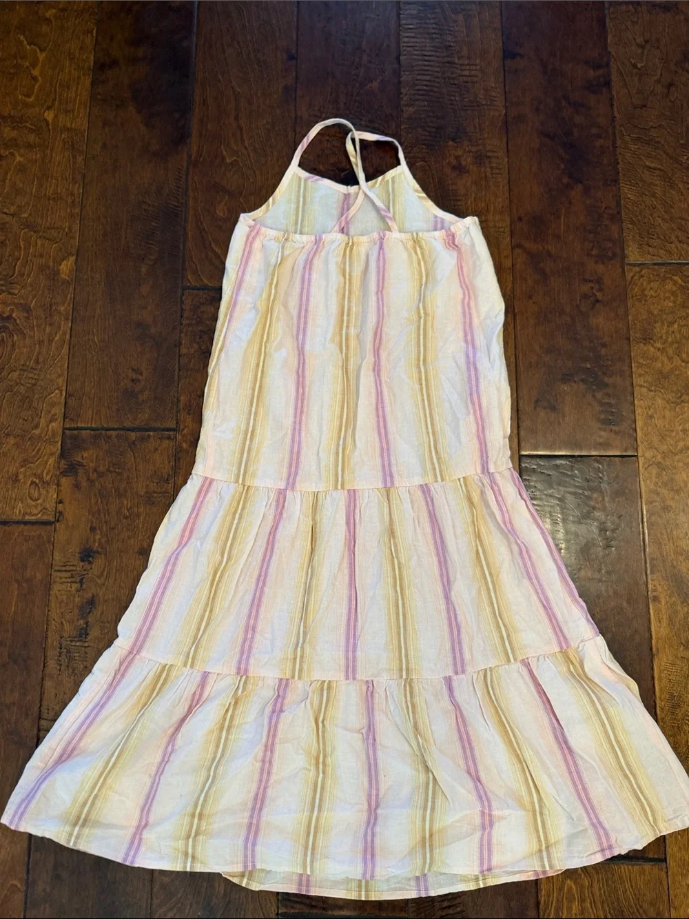 OshKosh B'gosh Girls Pastel Striped Tiered Sundress